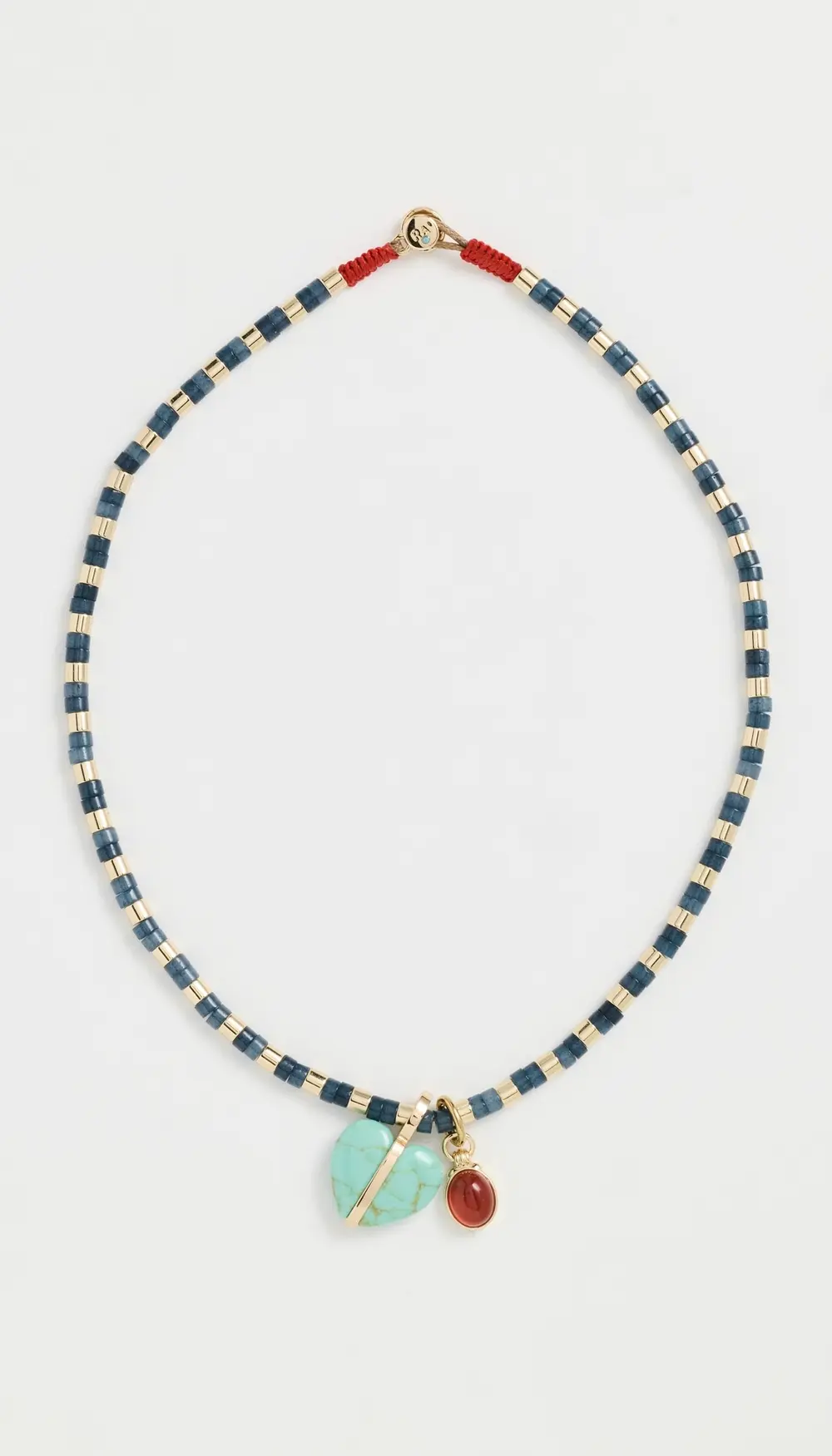 Roxanne Assoulin Semi Heart and Cab Charm Necklace