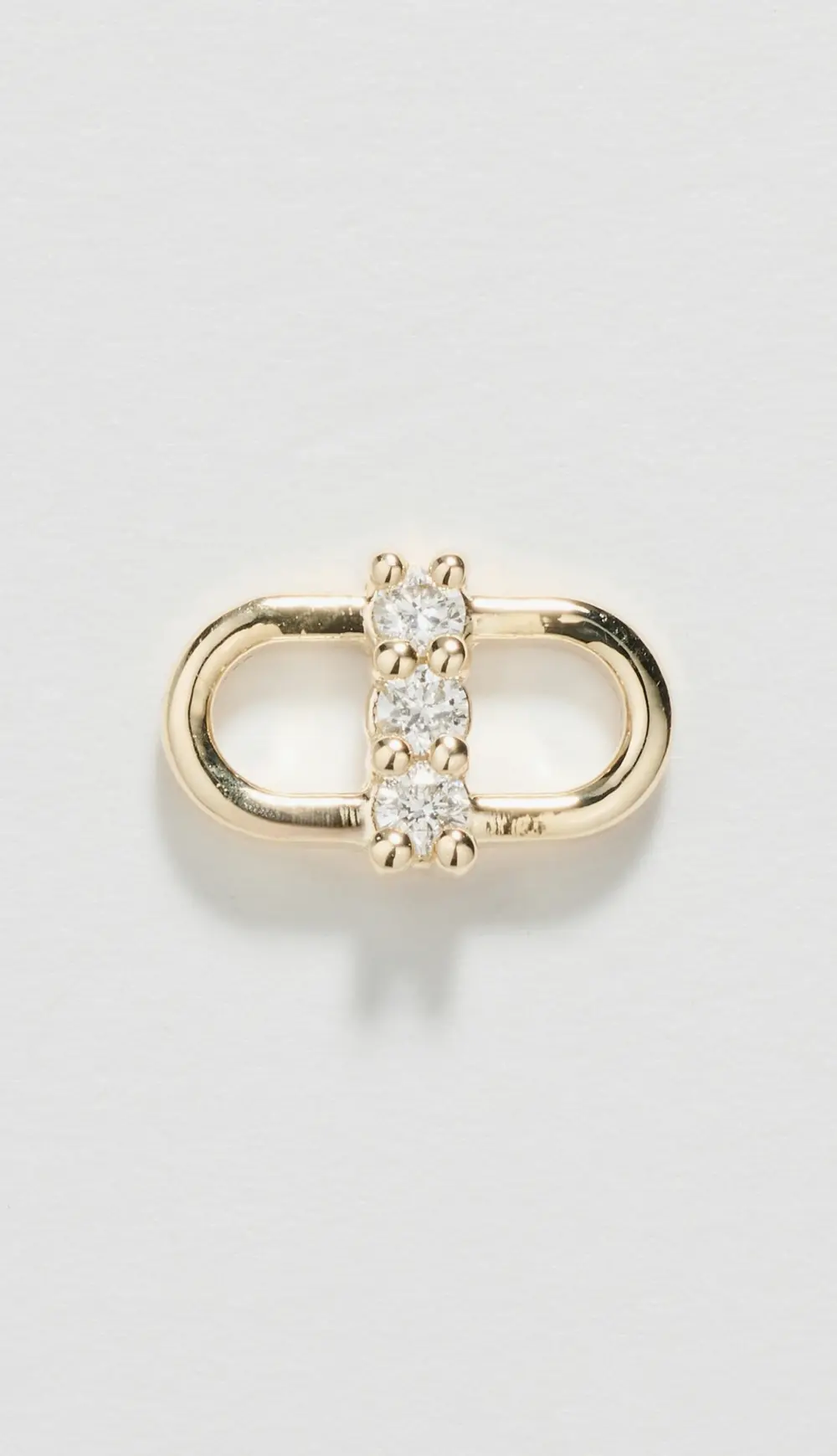 Zoe Chicco 14k Gold Diamond Open Link Single Stud Earring