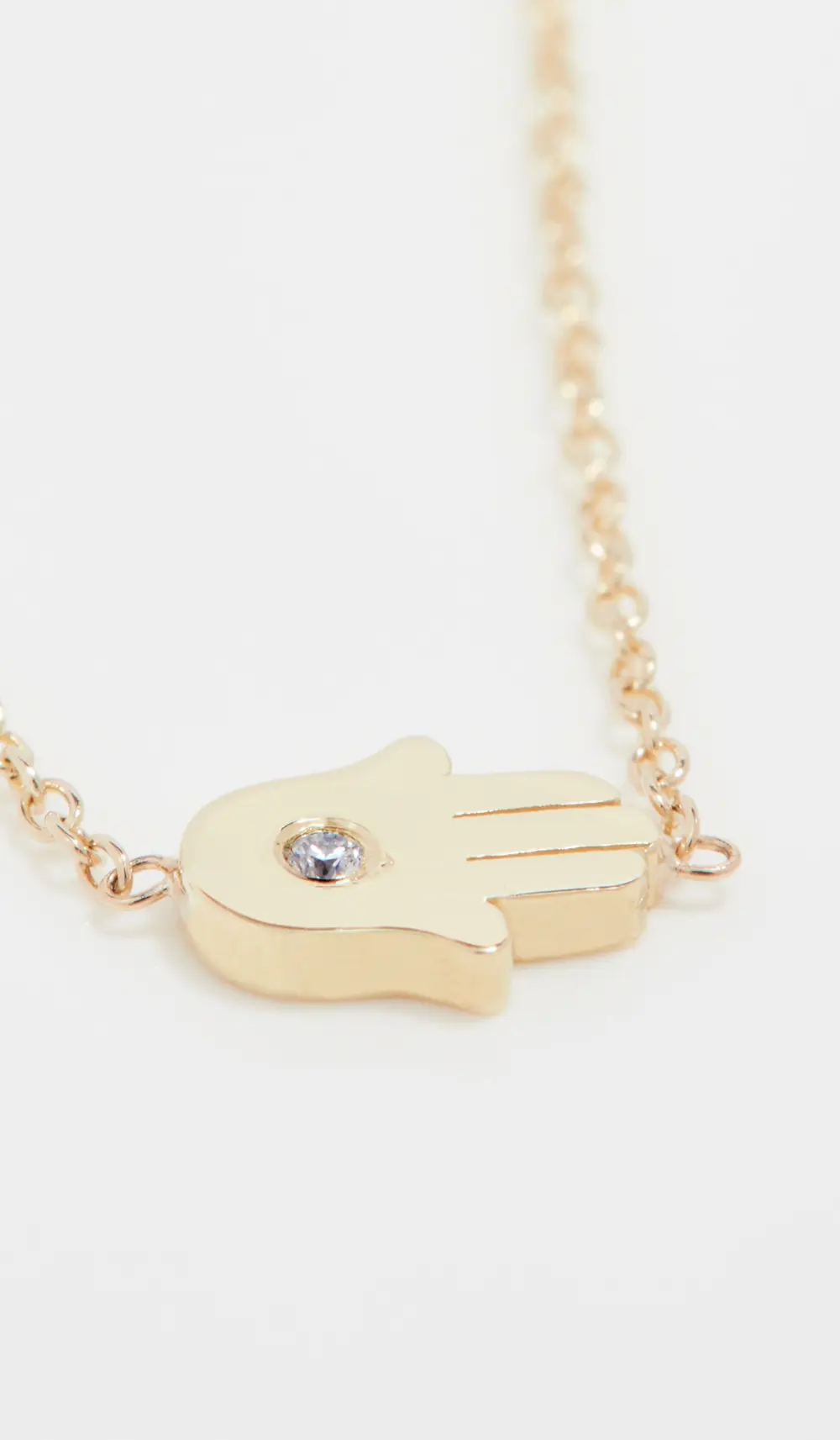 Jennifer Meyer Jewelry Mini Hamsa Necklace With Diamond Accent