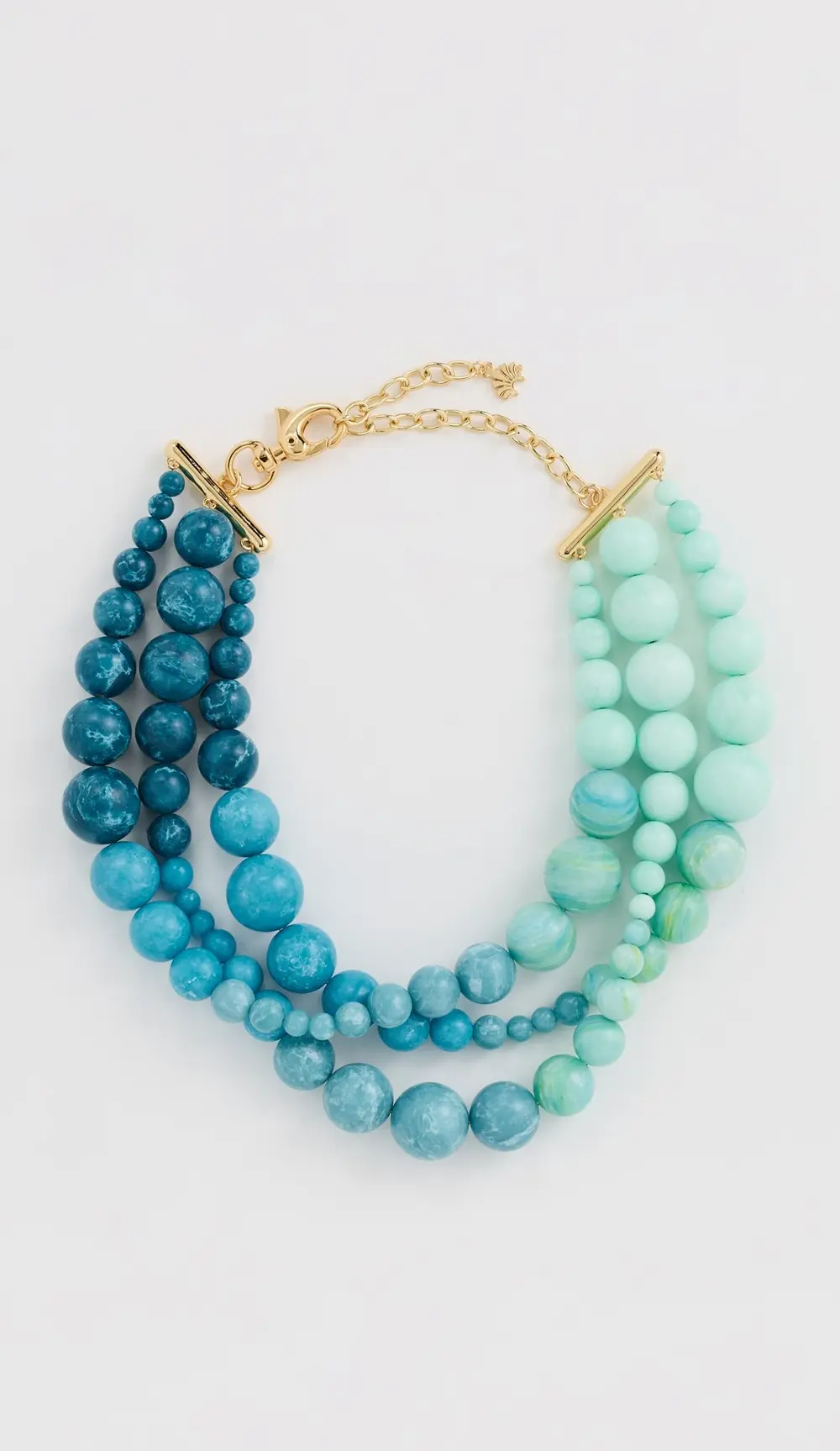 Lele Sadoughi Riviera Diana Triple Row Necklace