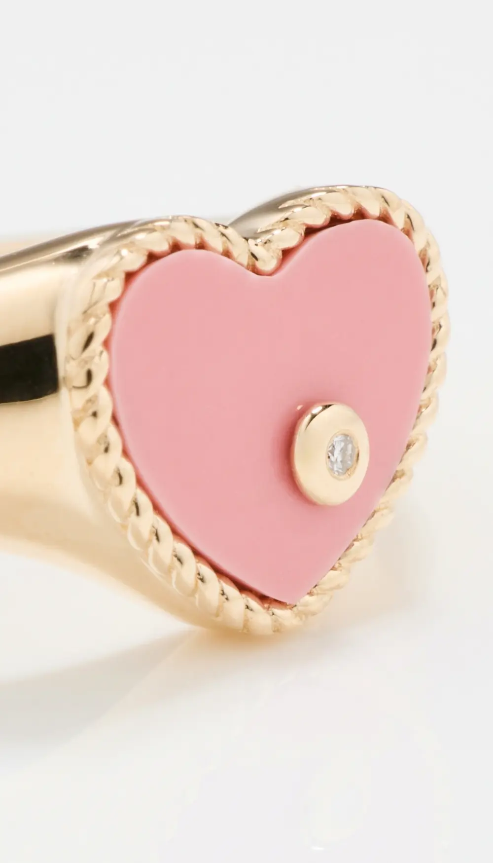 Yvonne Leon Baby Chevaliere Coeur Rose Ring
