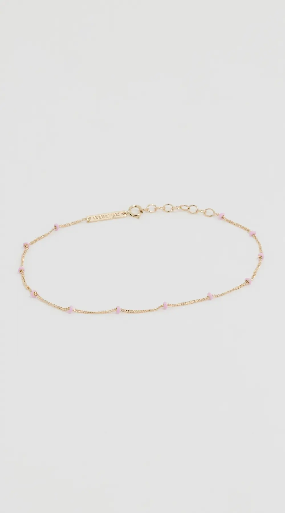 Zoe Chicco 14k Enamel Satellite Chain Anklet