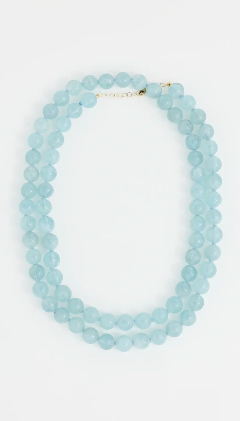 JIA JIA 14k Aquamarine Double Long Sphere Necklace