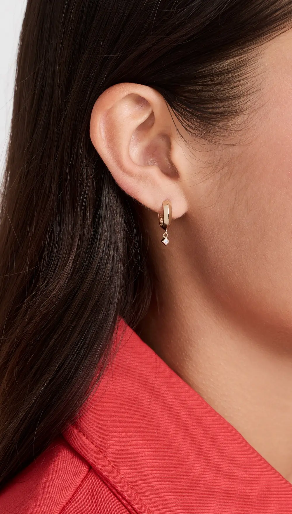 Zoe Chicco Knife Edge Hinged Huggie Hoop Earrings