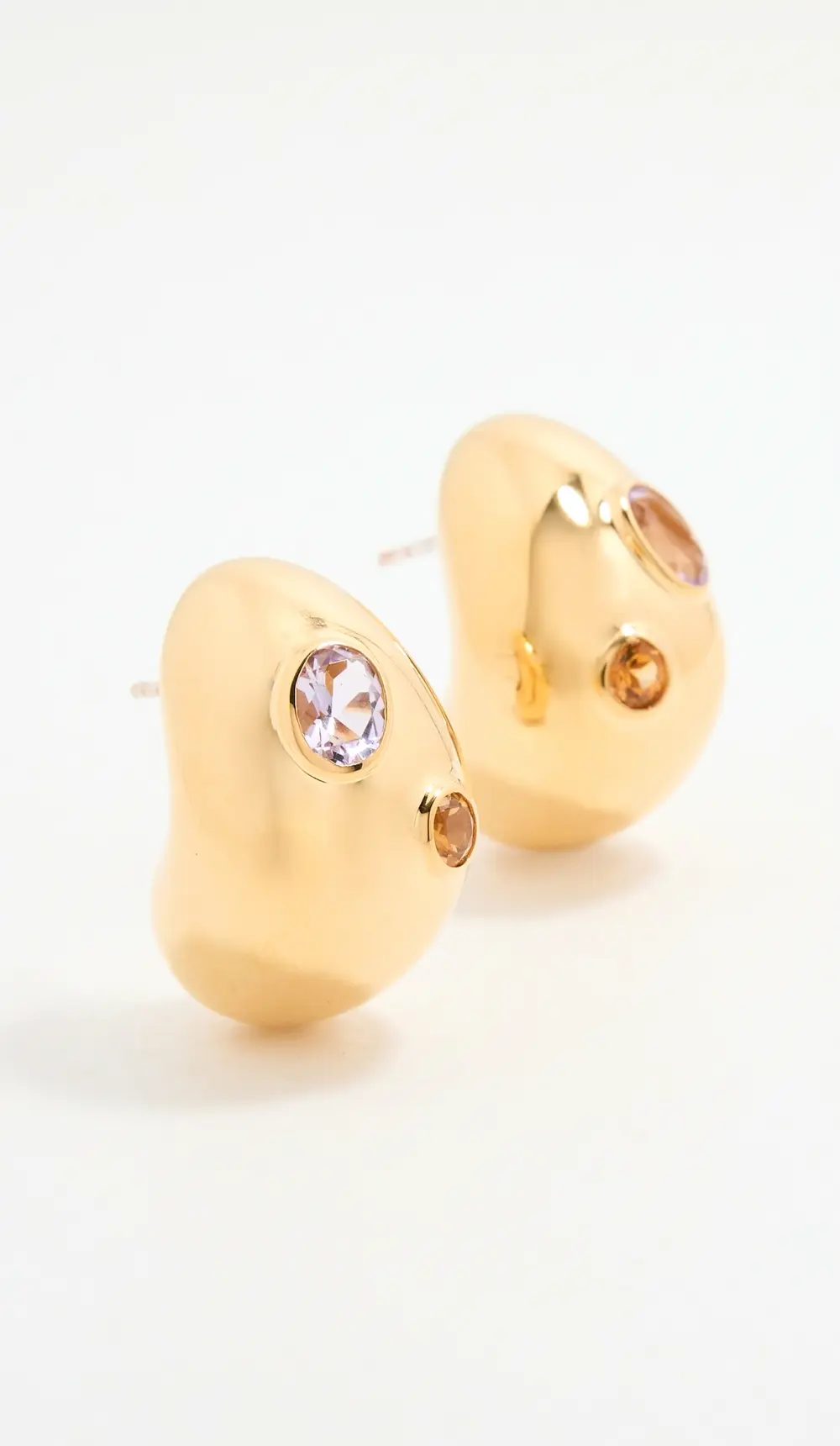 Lizzie Fortunato Mini Arp Earrings In Studded Gold