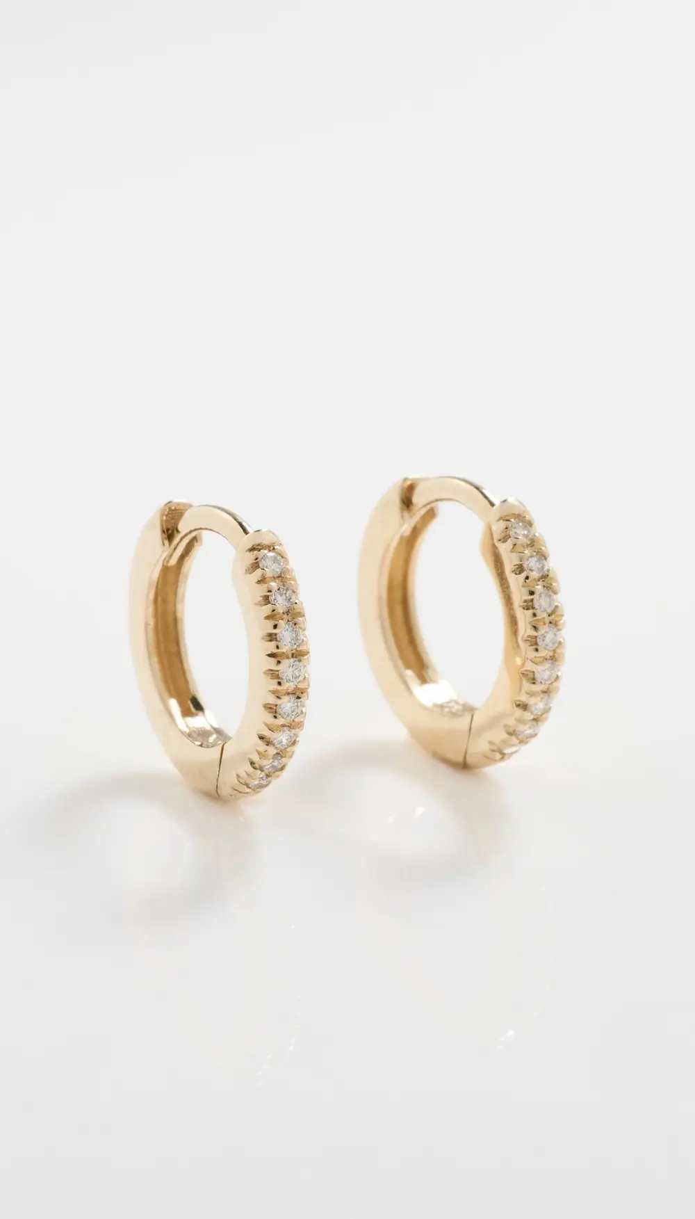 Isa Grutman Mini Diamond Huggie Hoops