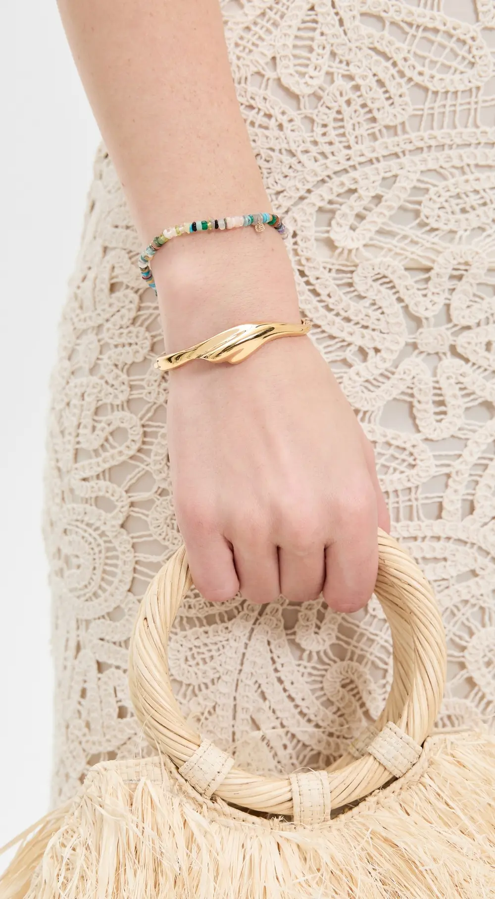 Sydney Evan Pure Heart Charm On Rainbow Bracelet