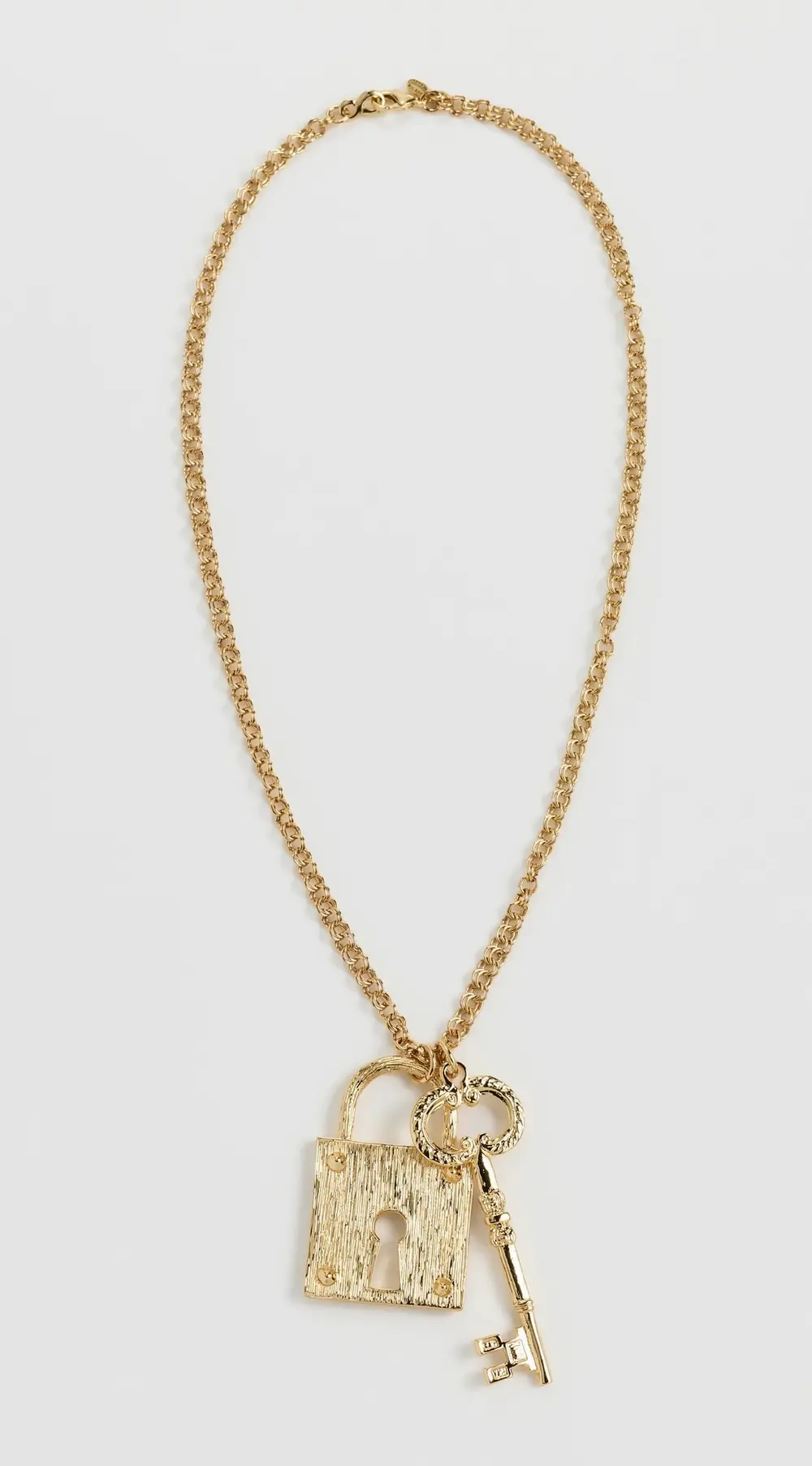 Kenneth Jay Lane Lock Pendant Necklace