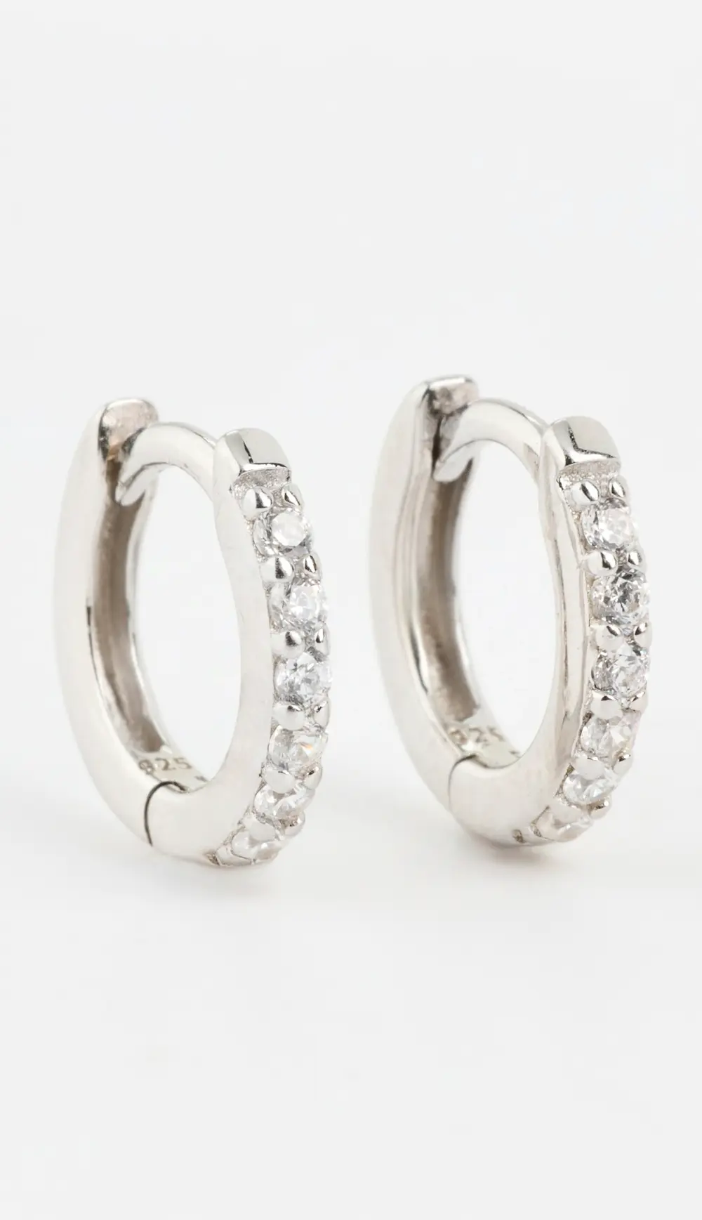 SHASHI Katerina Pave Hoop Earrings