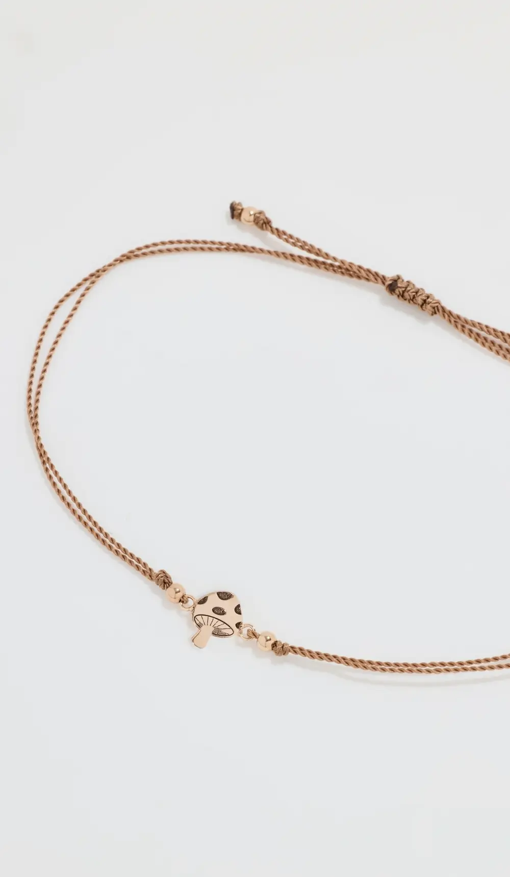 Zoe Chicco 14k Gold Midi Bitty Mushroom Cord Bracelet