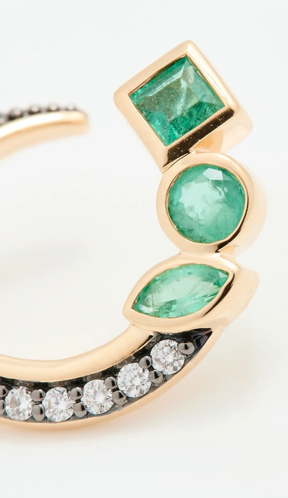 Sorellina Mini Bezel Crescent Earrings