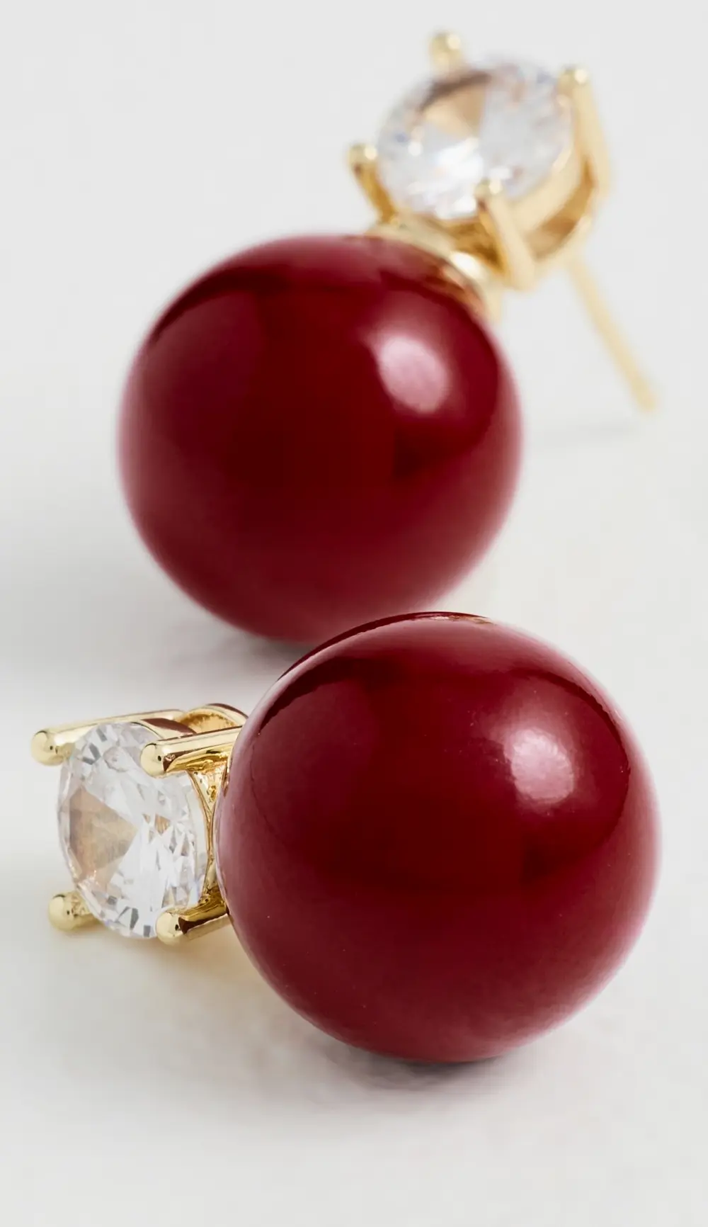 SHASHI Lacquer Le Rouge Earrings