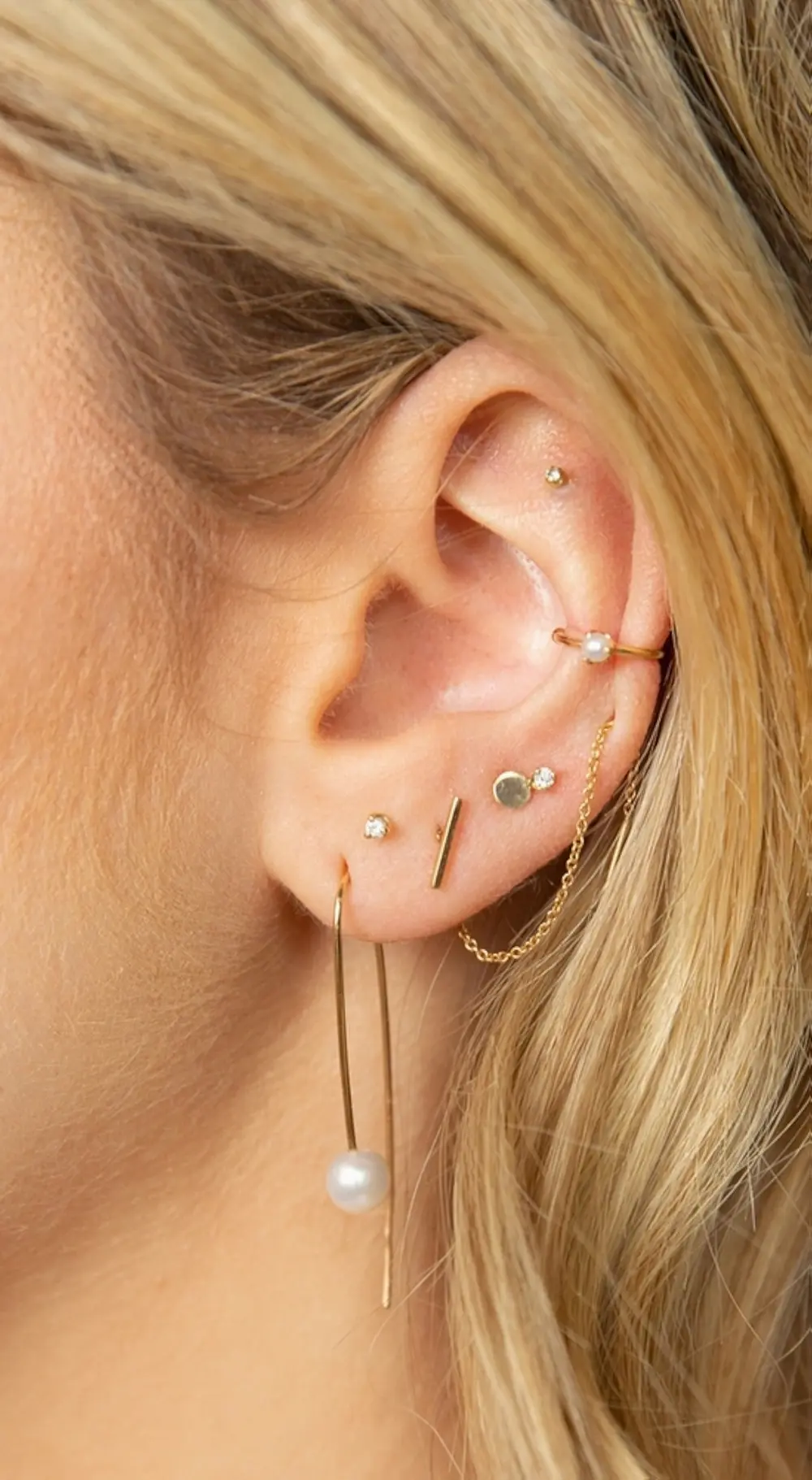 Zoe Chicco 14k Gold Bars Threader Earring