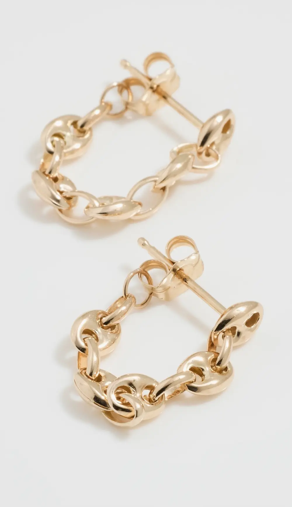 Zoe Chicco 14k Gold Mariner Chain To Back Earrings