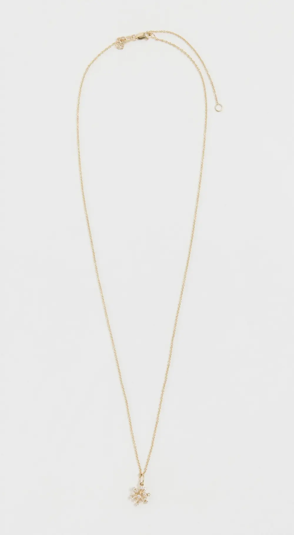 Sydney Evan 14k Small Burst Flower Charm Necklace