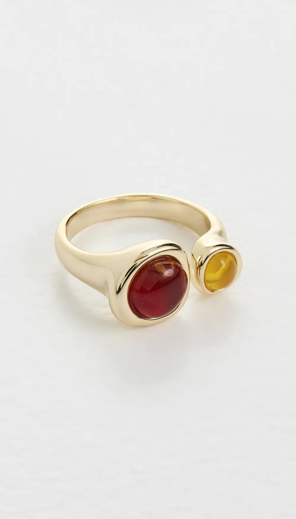 Luv Aj Amber Honey Resin Stud Ring