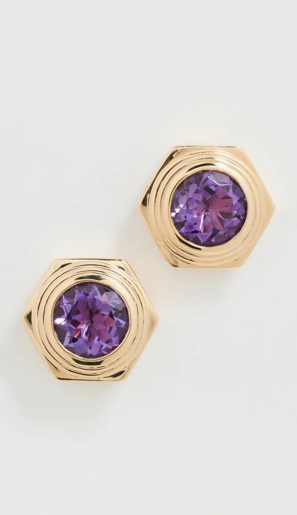Harwell Godfrey 18k Hexed Studs Pair
