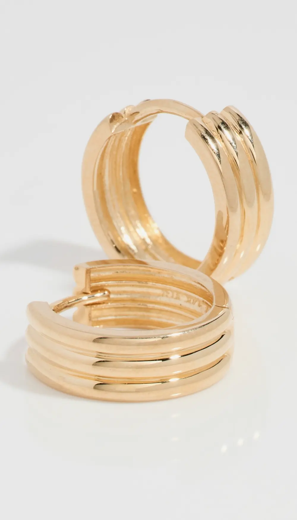 Ariel Gordon Jewelry 14k Triptych Hoops