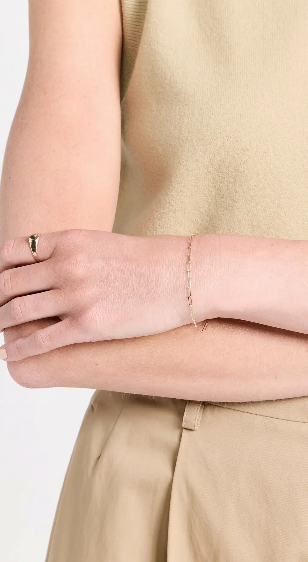 Zoe Chicco 14k Small Paperclip Chain Bracelet