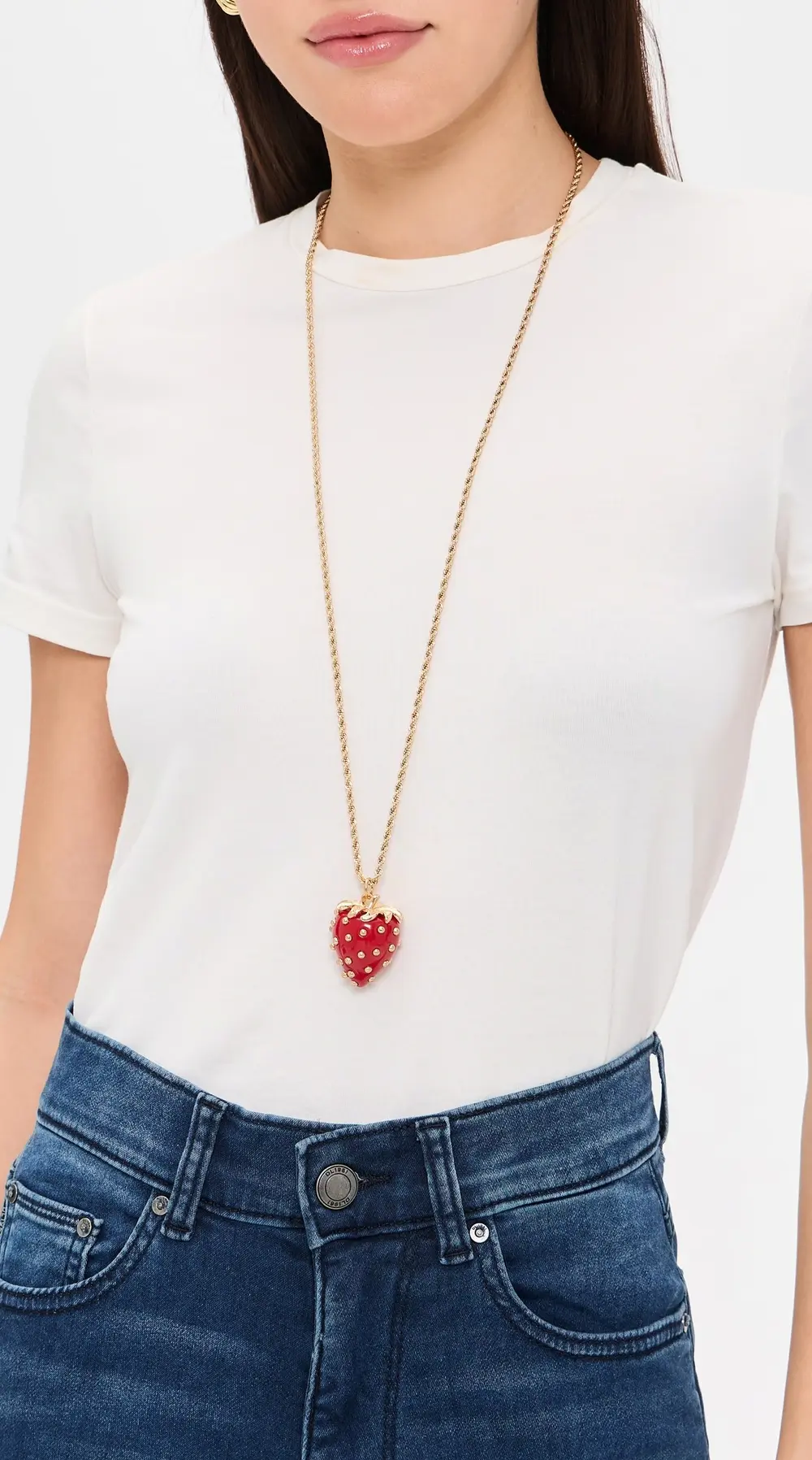 Kenneth Jay Lane Strawberry Pendant Necklace