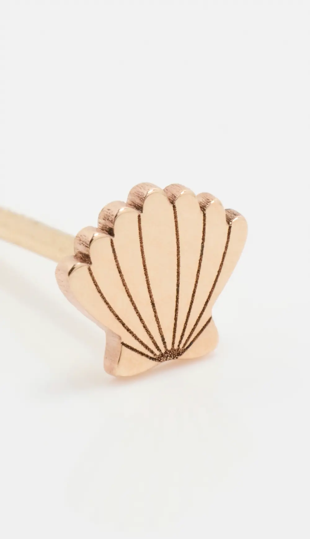 Zoe Chicco 14k Single Itty Bitty Shell Stud Earring