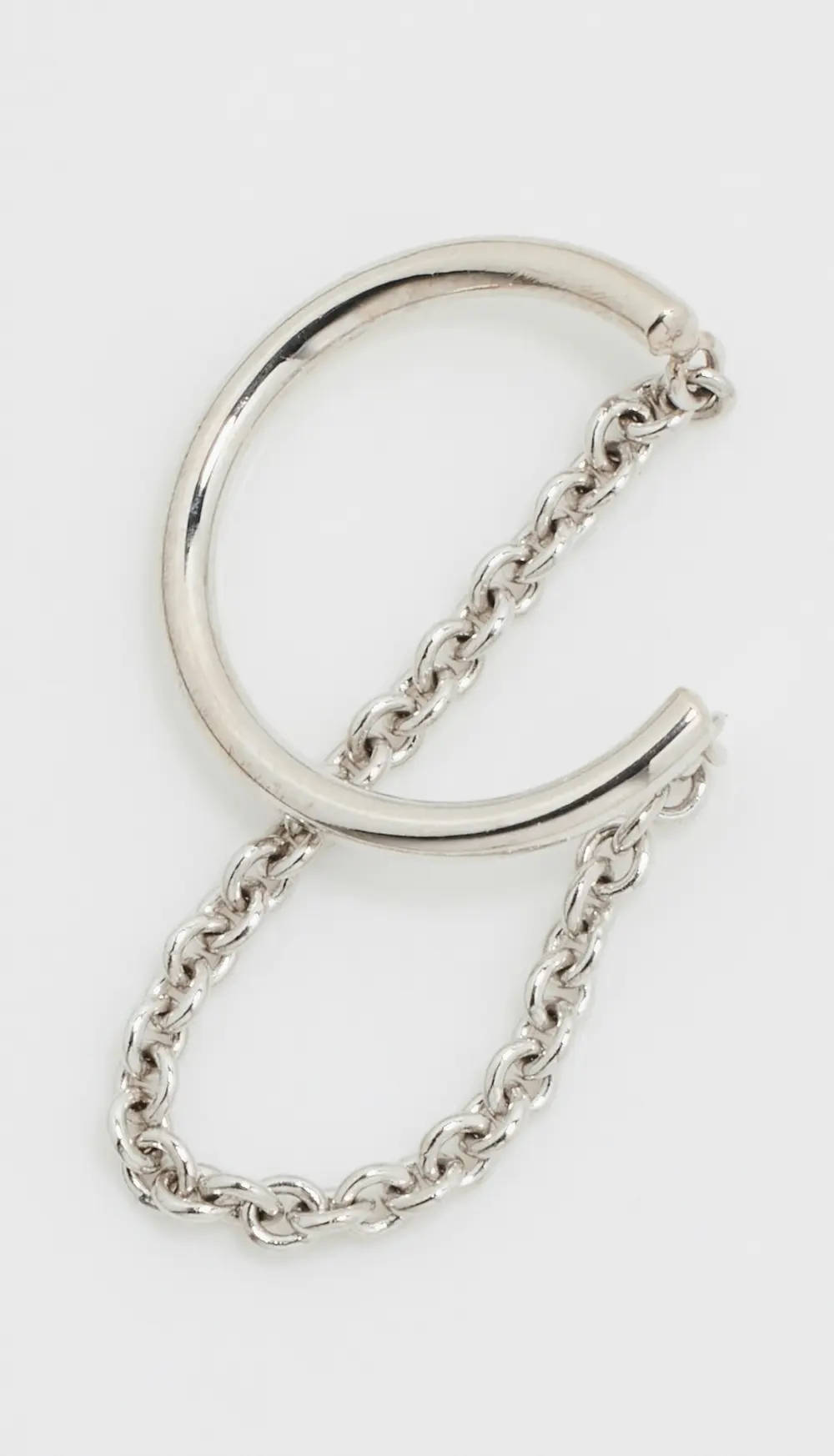 Zoe Chicco 14k White Gold Draped Chain Ear Cuff