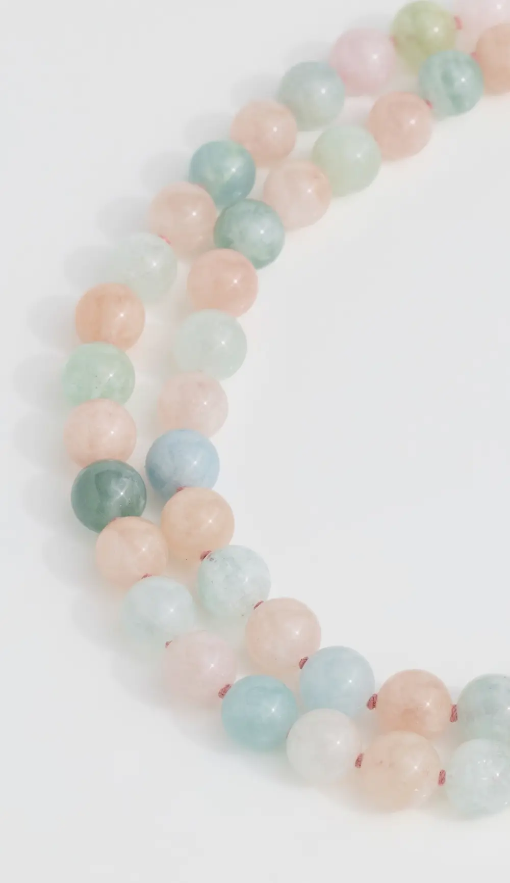 JIA JIA 14k Morganite Double Long Sphere Necklace