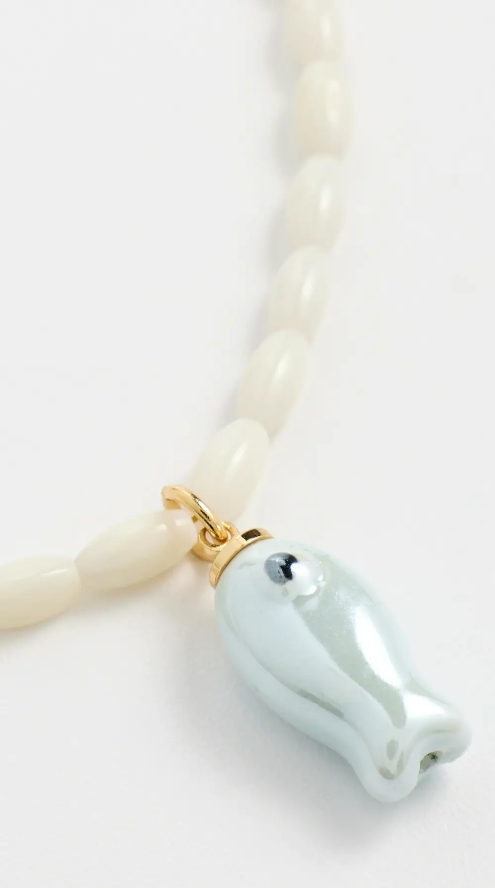 Logan Tay Mother of Pearl Beaded Fish Necklace