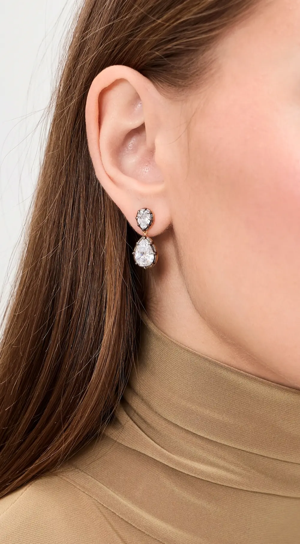 SHASHI Pear Georgian Cut Earrings