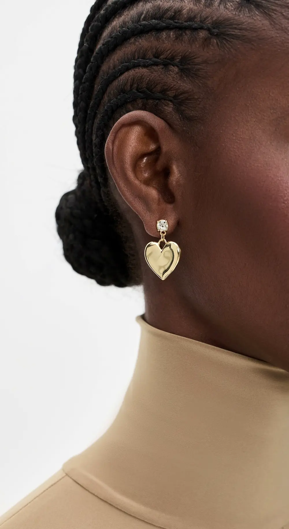 Ettika Crystal and Heart Dangle Earrings