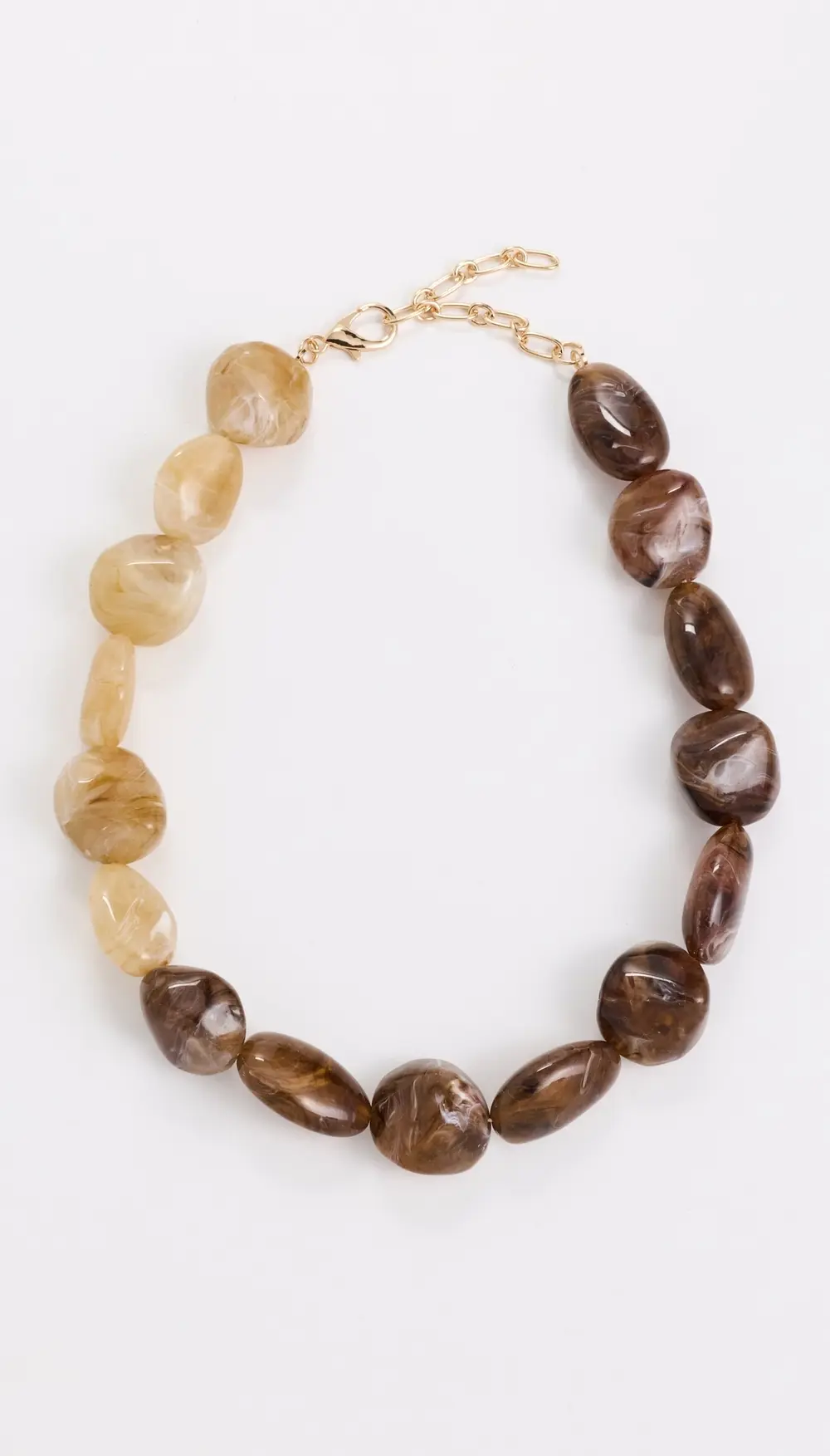 By Adina Eden Brown Agate Beaded Necklace