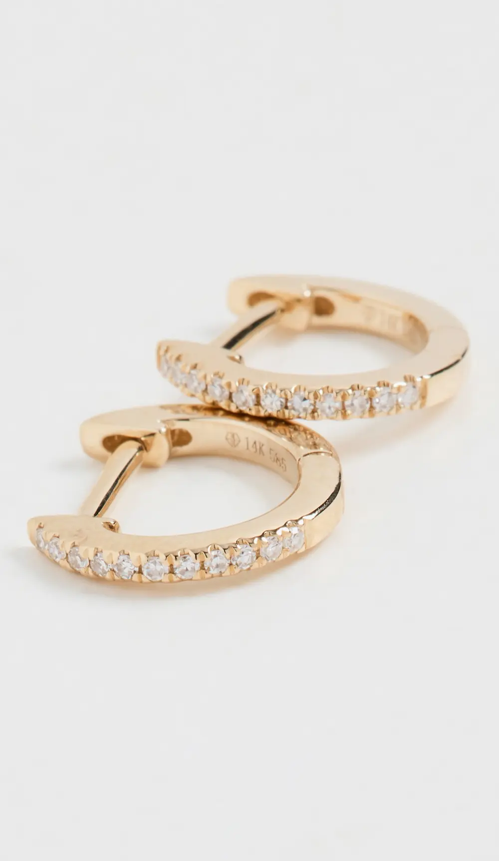 By Adina Eden By Adina Eden Fine Diamond 14k Huggie Earrings
