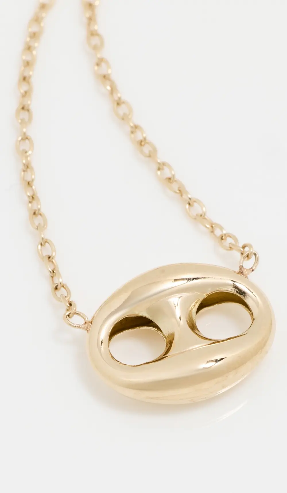 Zoe Chicco 14k Gold Large Puffed Mariner Link Necklace