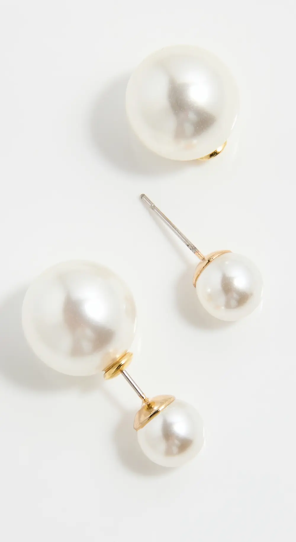 SHASHI Double Ball Pearl Earrings