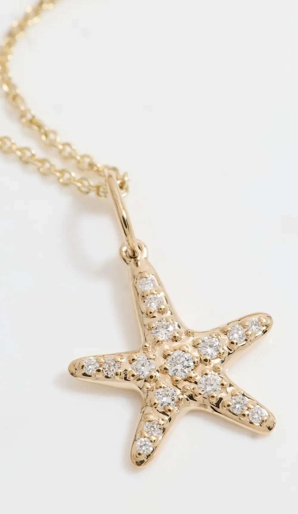 Sydney Evan 14k Small Starfish Charm Necklace