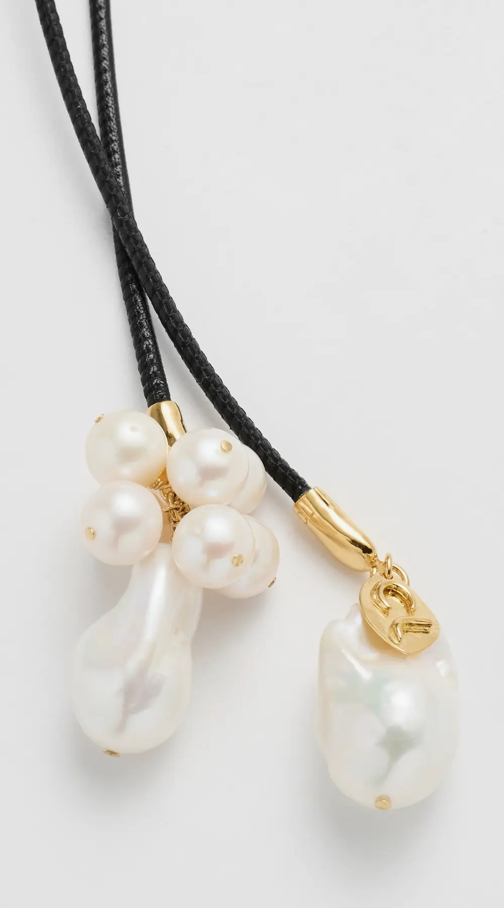 Chan Luu Jolie Lariat Pearl Cluster Necklace