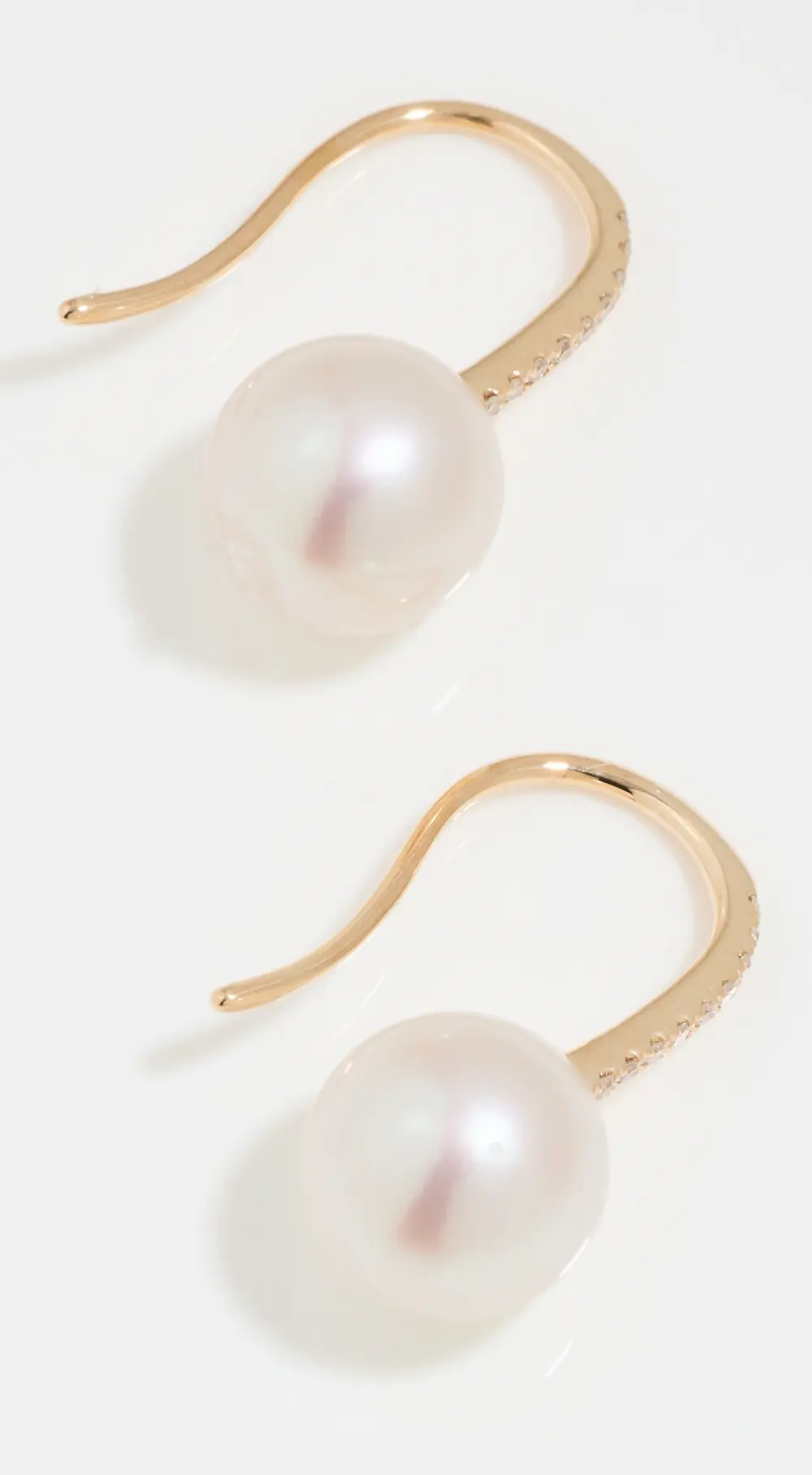 EF Collection Pearl Ball Drop Earrings