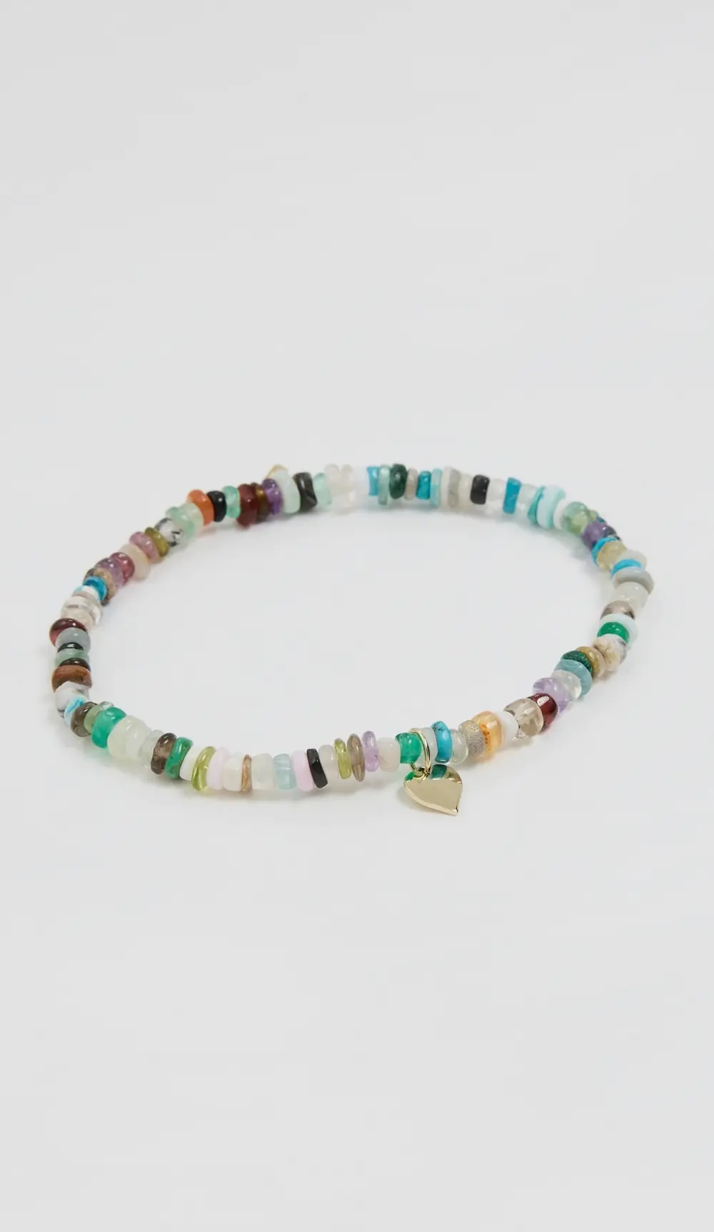 Sydney Evan Pure Heart Charm On Rainbow Bracelet