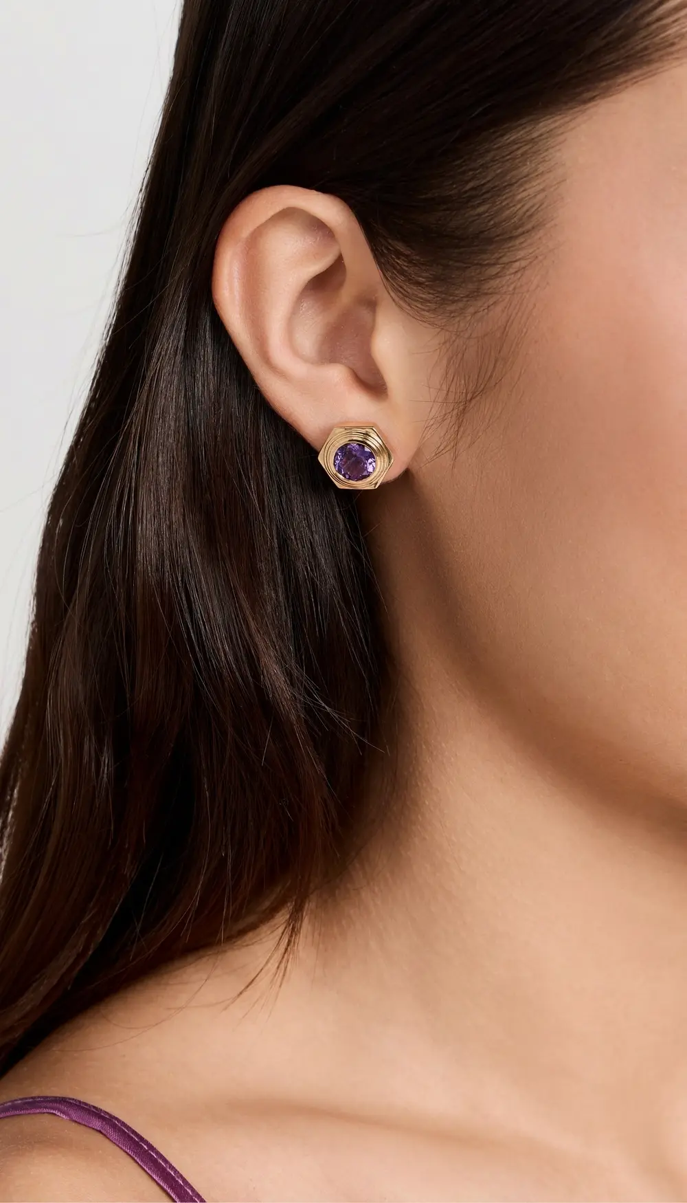 Harwell Godfrey 18k Hexed Studs Pair