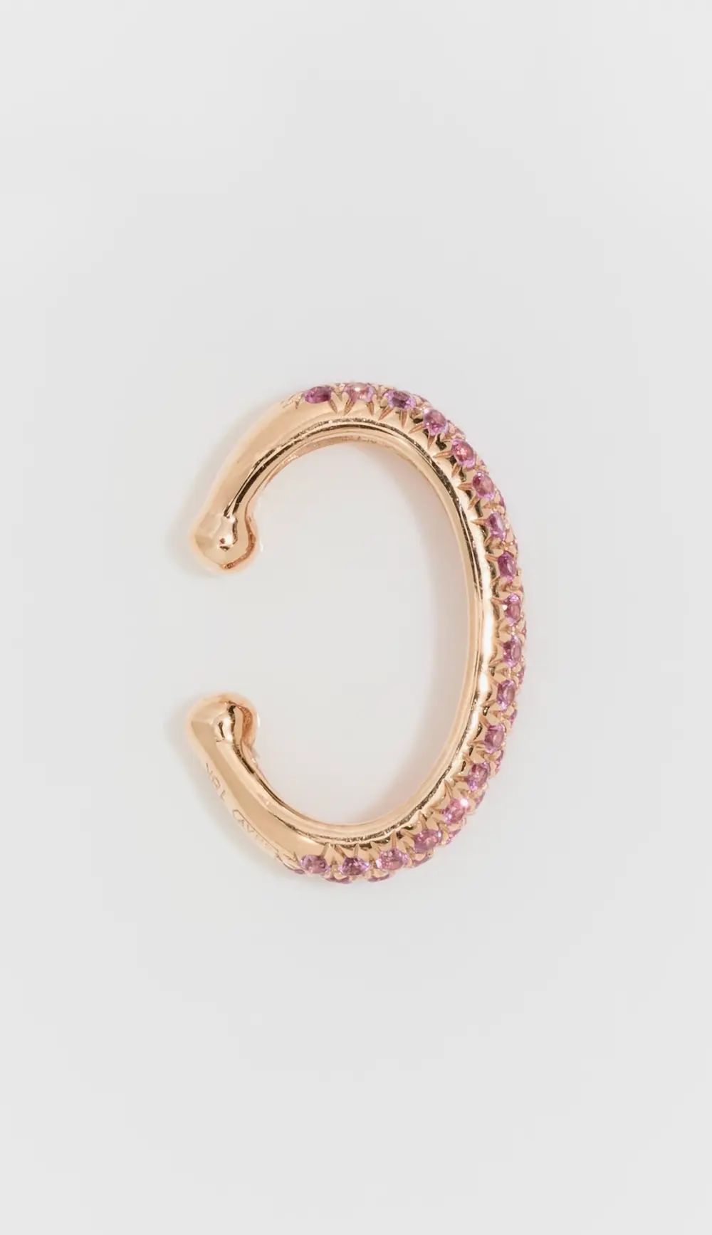 SHAY 18k Single Jumbo Pave Light Pink Sapphire Ear Cuff