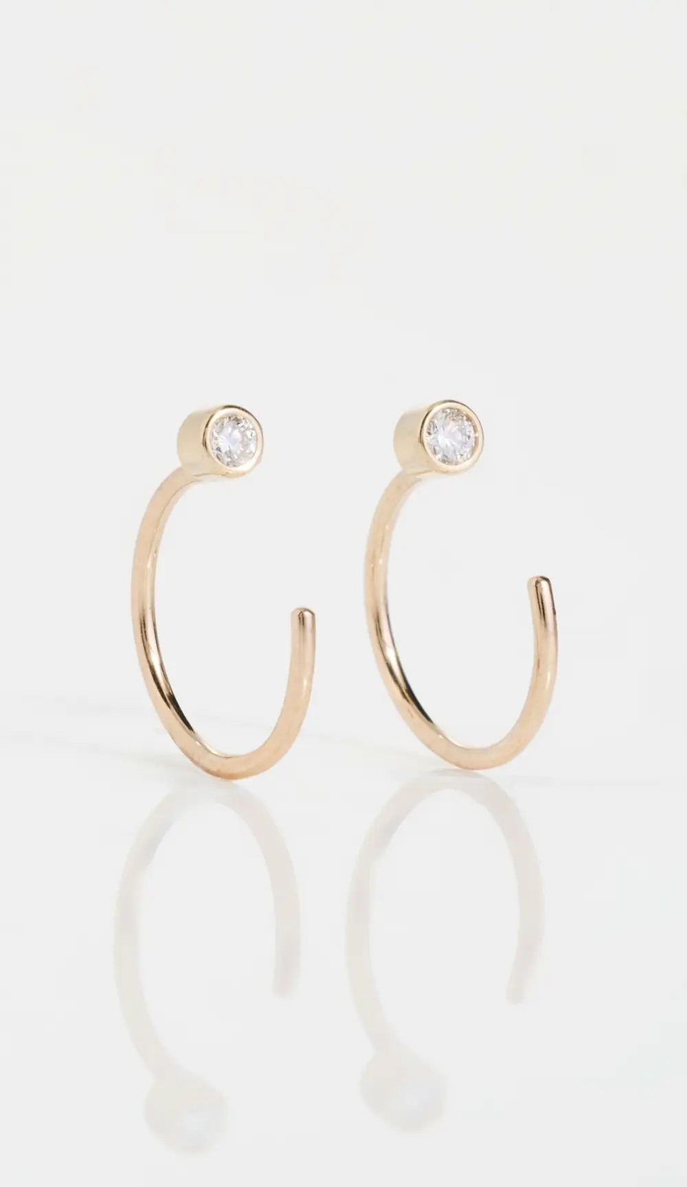 Zoe Chicco 14k Gold Diamond Huggie Hoop Earrings