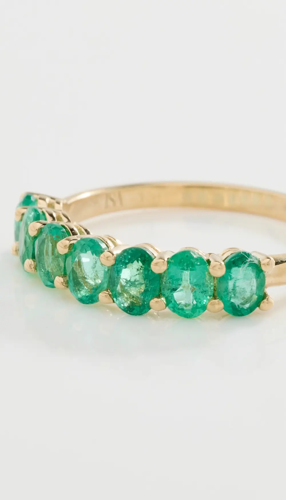 Isa Grutman 18k Half Emerald Eternity Band