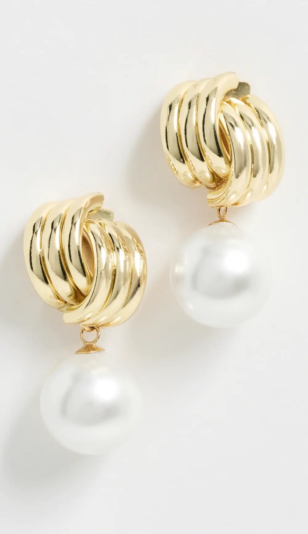 SHASHI Knot Pearl Drop Earrings