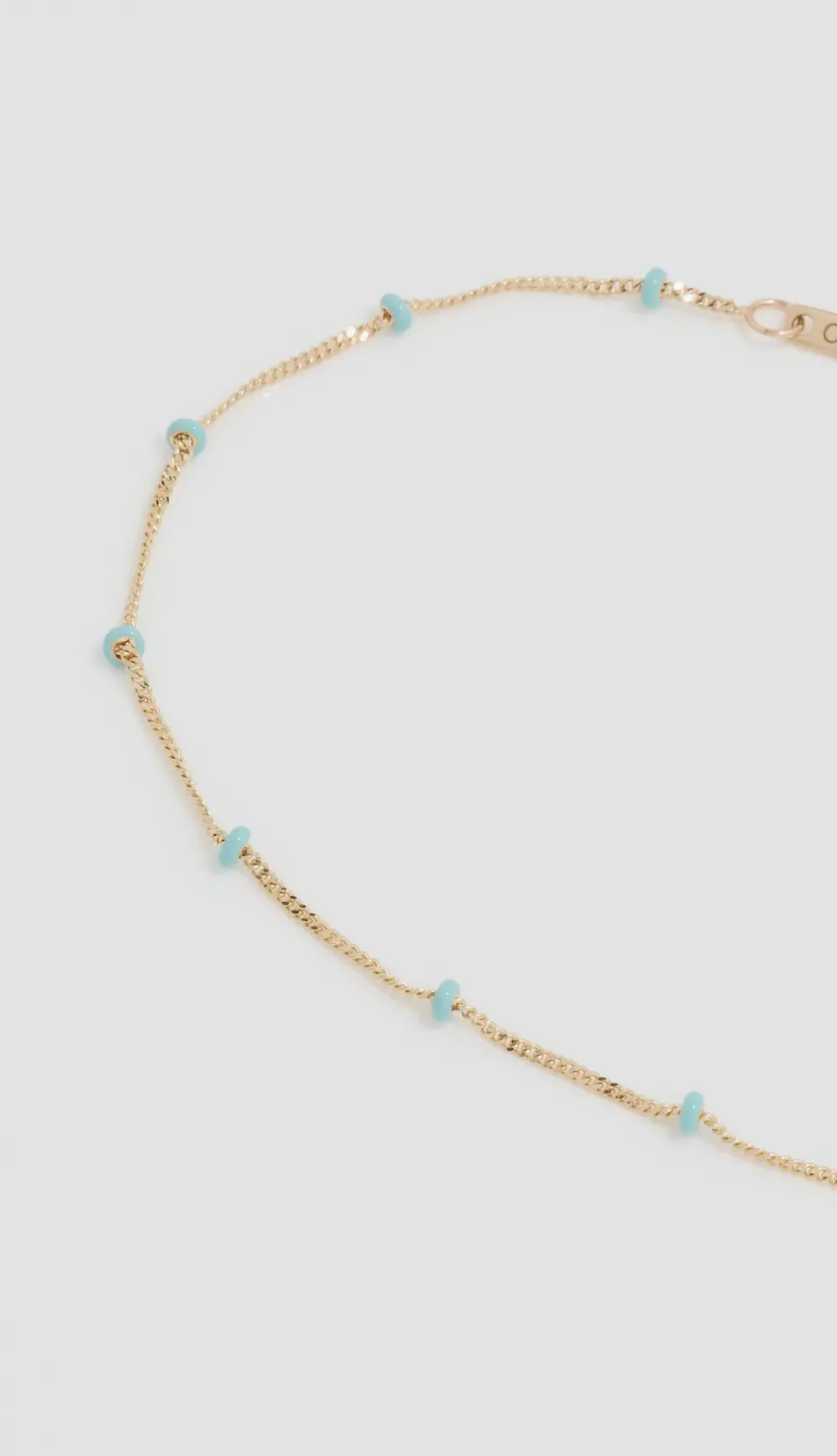 Zoe Chicco 14k Enamel Satellite Chain Anklet