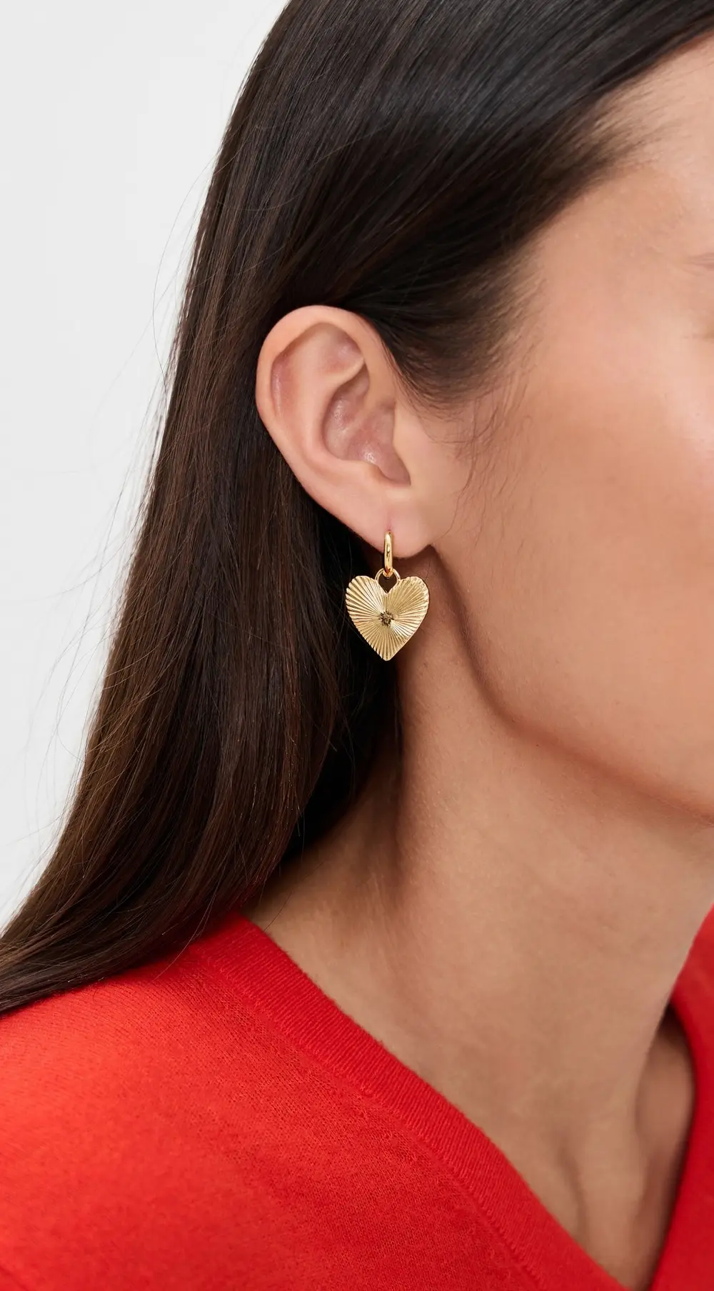 HART Small Ribbed Heart of Gold Huggies