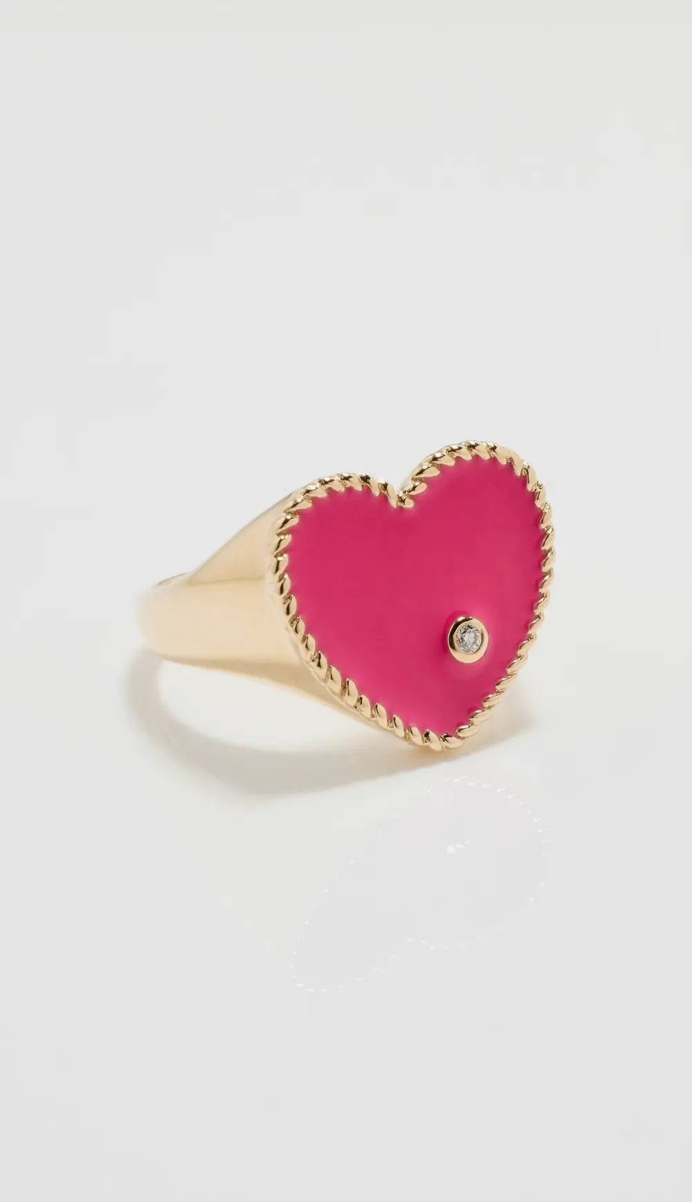 Yvonne Leon Chevaliere Coeur Neon Rose Ring