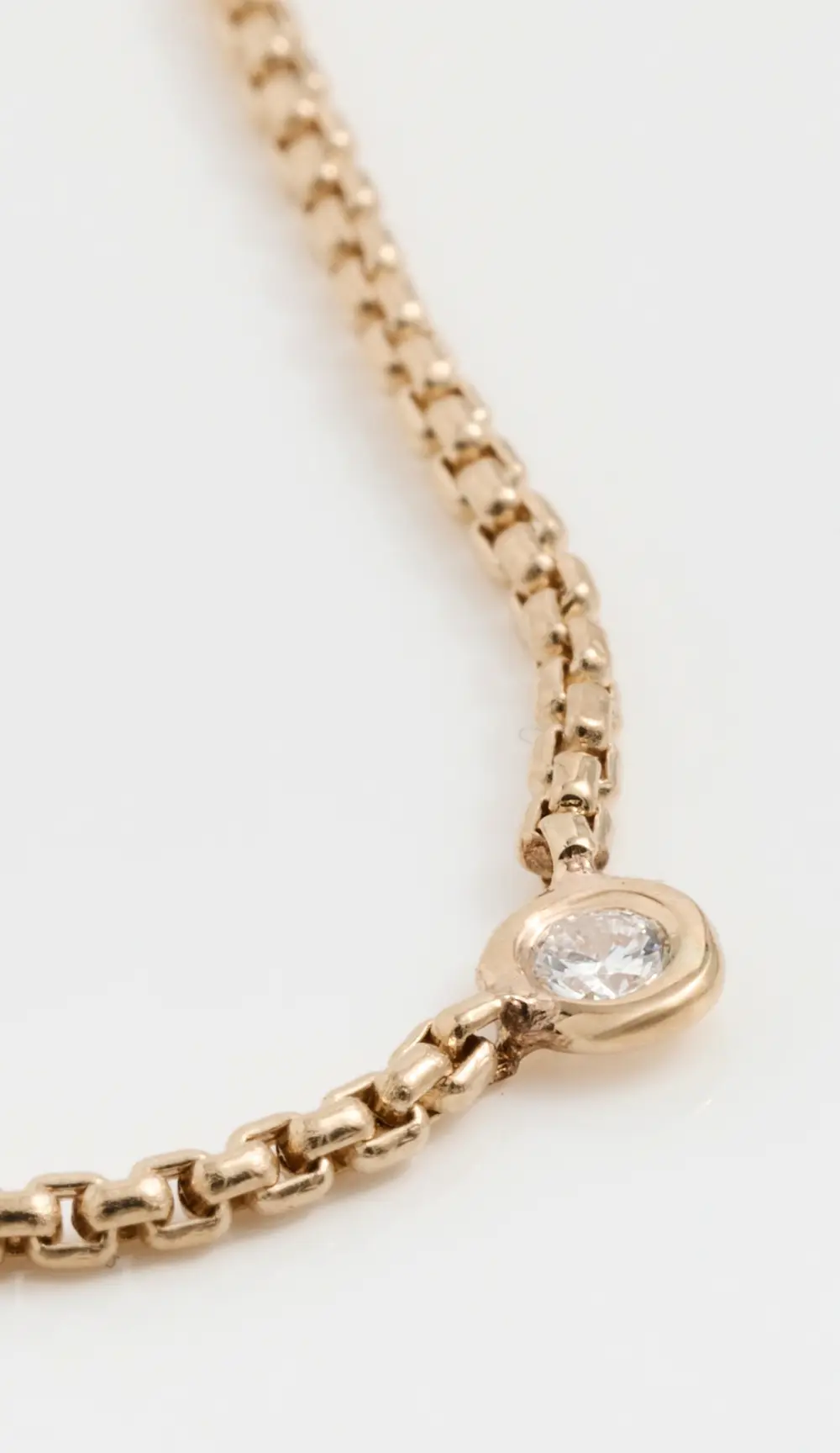 Zoe Chicco 14k Gold Floating Diamond Box Chain Necklace