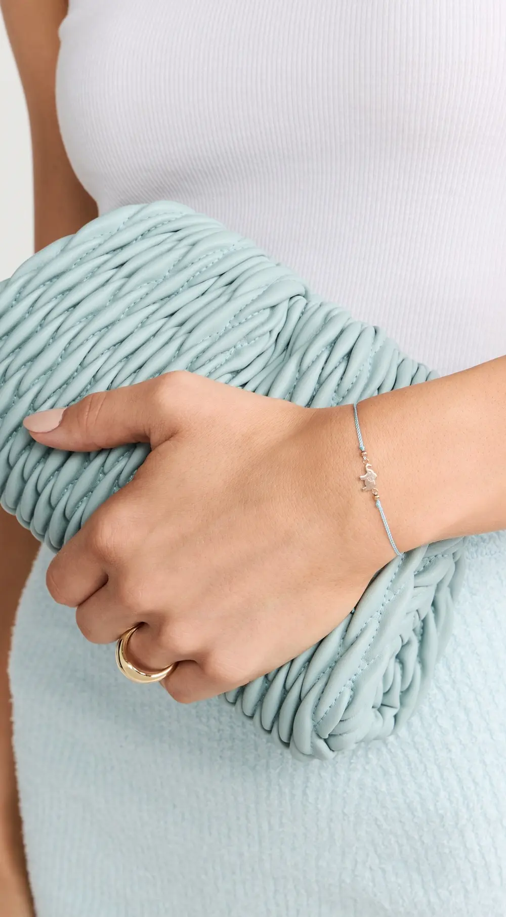 Zoe Chicco 14k Gold Midi Bitty Elephant Cord Bracelet