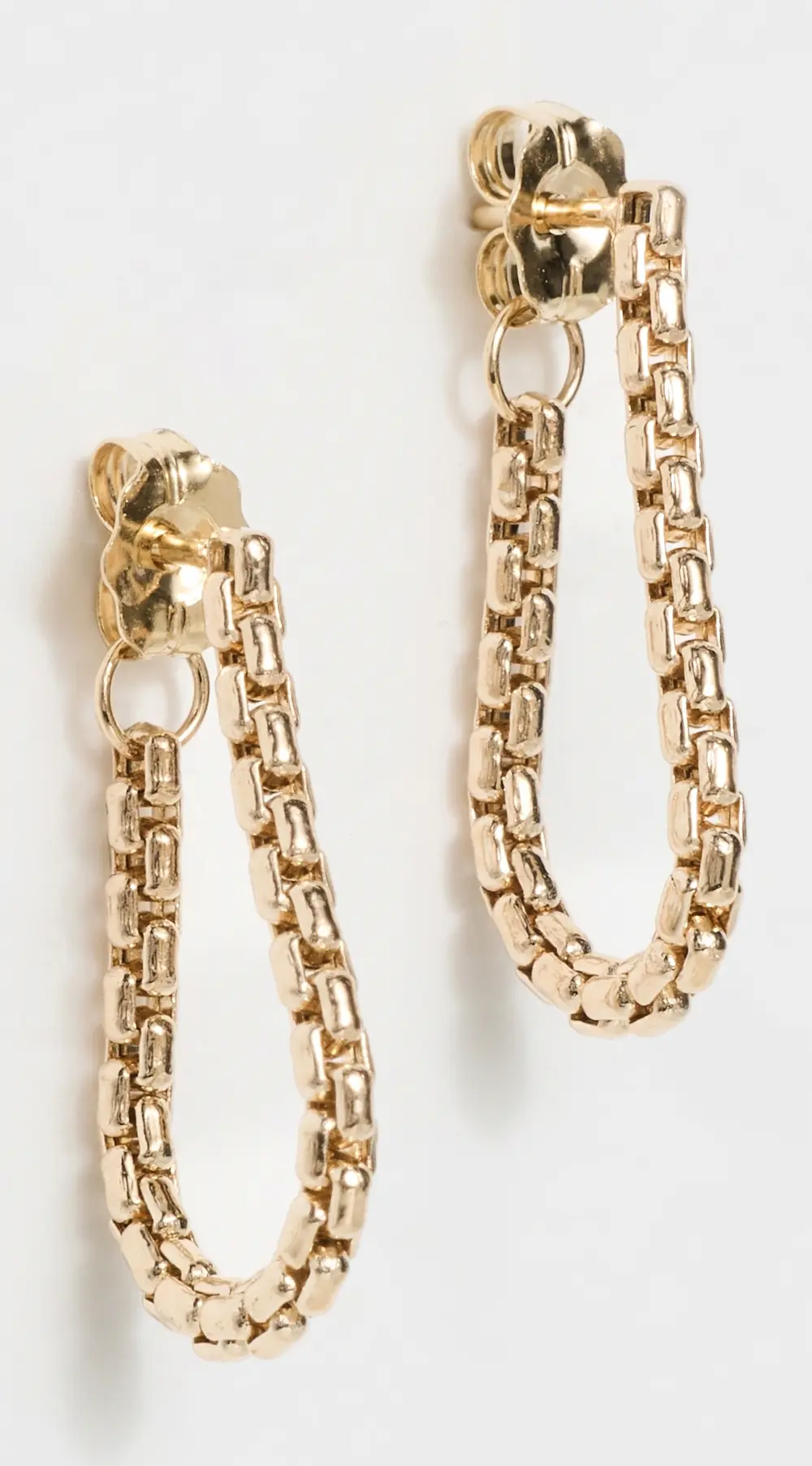 Zoe Chicco 14k Gold Small Box Chain Huggie Earrings