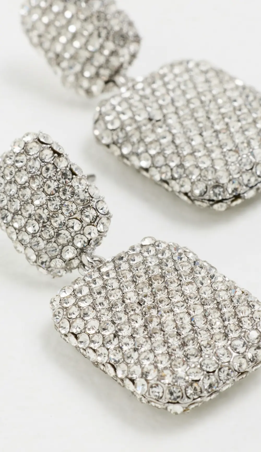 BaubleBar Silver Pave Holiday Earrings